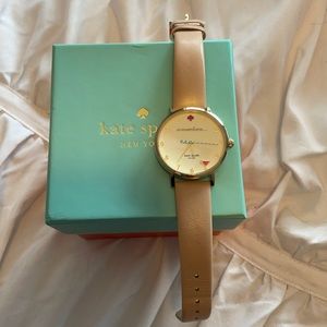 Kate Spade tan leather watch.  Needs watch battery